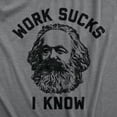 thumbnail image 2 of Mens Work Sucks I Know T Shirt Funny Karl Marx Working Joke Parody Lyrics Tee for Guys Graphic Tees, 2 of 7