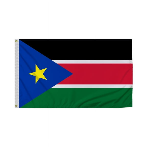 Promopatriot South Sudan Country Flag 3x5 Ft Outdoor Nylon Double Stitched Edges Canvas Header Brass Grommets 3'x5' South Sudan