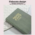 thumbnail image 5 of Herrnalise Pocket Planner 2026, A7 Size Daily Planners for Purse, PU Texture Cover 128 Pages Small Daily Academic Calendar, Hardcover Calendar Notebook for Home Office - Army Green, 5 of 9
