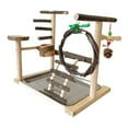 thumbnail image 4 of Yinanstore Bird Stand Bird Tree Stand Portable Cage Accessories Exercising Wooden Perch, 4 of 8