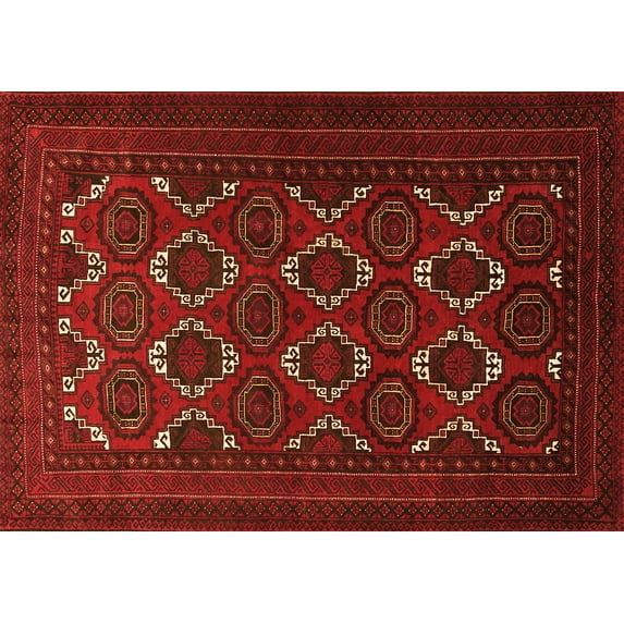 Ahgly Company Indoor Rectangle Persian Orange Traditional Area Rugs, 2' x 4'