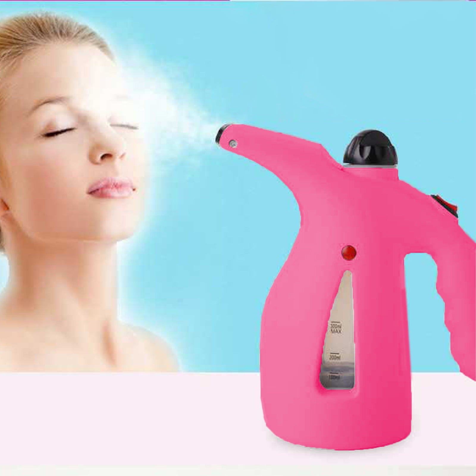 pvdgvd Universal Clothes Steamer, Handheld with Vertical Ironing & Round Brush, Fast Ironing for All Fabrics, Portable for Home Travel, Prevents Scalding & Efficient