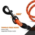thumbnail image 2 of ZOUYUE Rope Dog Leash 5 FT with Comfortable Padded Handle, Highly Reflective Threads Dog Leash for Large/Medium Dogs, 1/2 inch, Multi-Color, 2 of 5