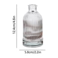 thumbnail image 3 of Small Clear Glass Bud Vase, Mini Decorative Flower Container, Tabletop Centerpiece for Living Room Bedroom Office Floral Arrangements, 3 of 6