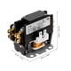 thumbnail image 2 of unbranded Contactor Para Compresor De Aire Acondicionado Con Bobina 24Vac Y Cuerpo ABS Negro, 2 of 5