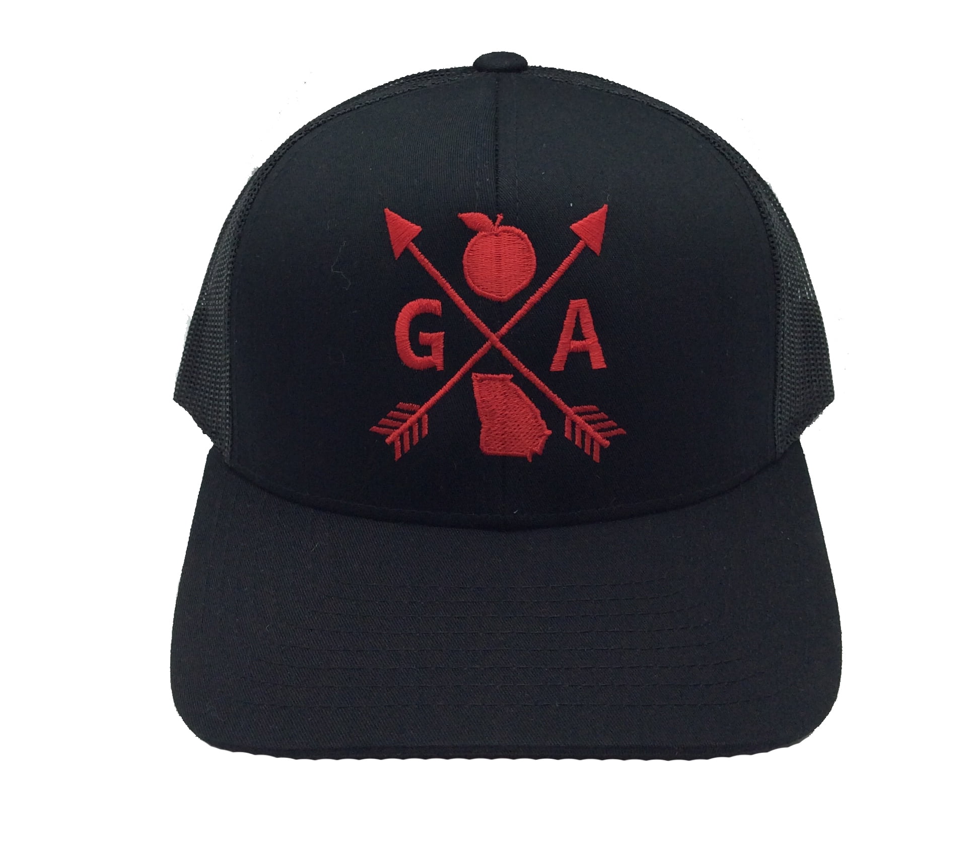 White Embroidered Georgia Peach State 