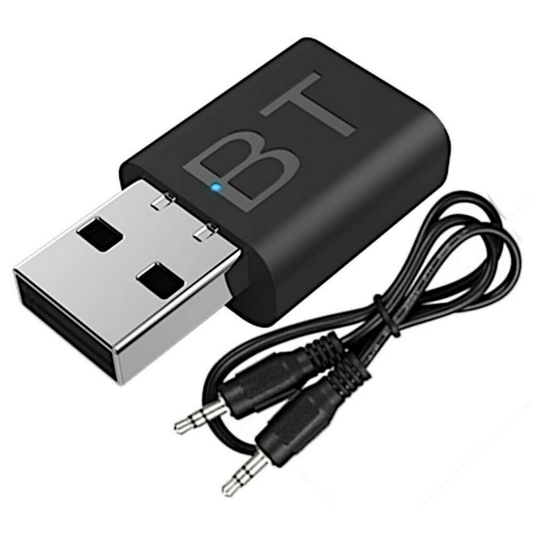 Cheap Bluetooth Aux Adapter Dongle USB To 3.5mm Jack Car Audio Aux Bluetooth  5.0 Handsfree Kit For Car Receiver BT transmitter