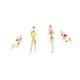 thumbnail image 5 of 4 figuras a escala 1:64 con diseño de figura de personas en bikini, modelo de resina para mujer, para diseño de estación de tren, mesa de arena, jardí, 5 of 9