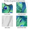 thumbnail image 4 of luoweisi Men's Beach Shorts Quick Dry Swim Trunks with Mesh Lining Peacock Feather M, 4 of 5
