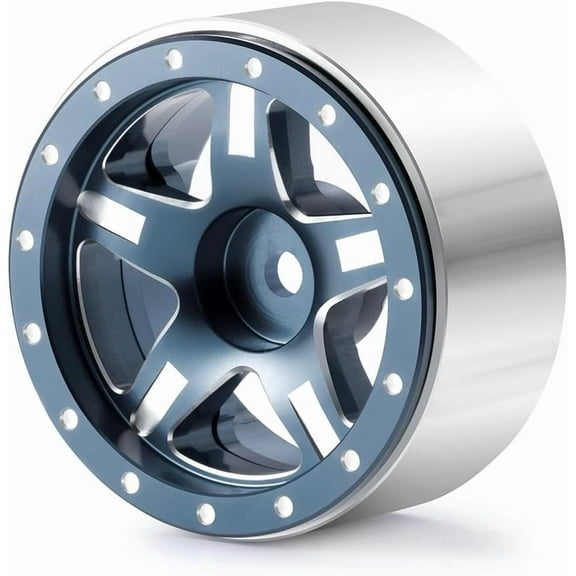 2Pcs 1.3 RC Beadlock Wheels for 1/18 TRX4M Redcat Ascent 1/24 SCX24 RC Crawler Car(Grey)