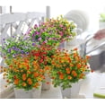 thumbnail image 4 of GRNSHTS 20 Bundles Artificial Fake Flowers, Faux Outdoor Plastic Plants UV Resistant Shrubs Outside Indoor Decorations (Orange-Eucalyptus), 4 of 13