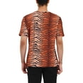 thumbnail image 3 of INSPIRE CHIC Men's T-Shirts Snake Print Regular Fit Breathable Short Sleeve Tee 38 Orange Black, 3 of 6