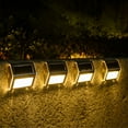 thumbnail image 4 of Oggfader Solar Lights Outdoor Decorative Outdoor Wall Lights Stair Step Lights Stainless Steel Solar Lights Garden Wall Lights Warm White Lights Automatic Open And Close Decorative Lights, 4 of 8