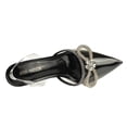 thumbnail image 2 of JENN ARDOR Slingback Heels for Women Low Heels Dress Shoes Bow Kitten Pumps Rhinestone Dressy Heeled Sandals, 2 of 5
