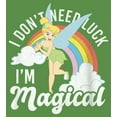 thumbnail image 2 of Women's Peter Pan St. Patrick's Day Tinkerbell I Don't Need Luck I'm Magical  Racerback Tank Top Envy Green Medium, 2 of 4