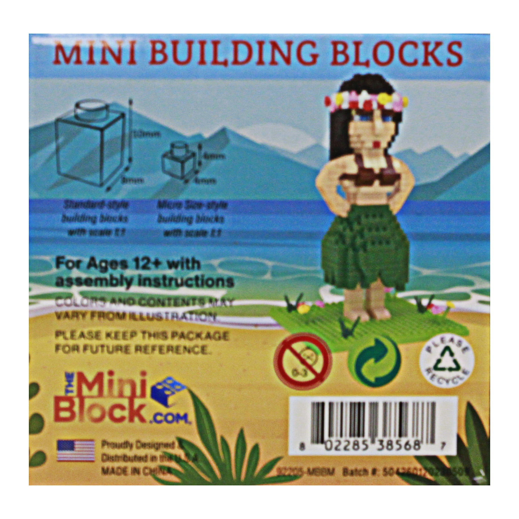 Hawaiian Collectible Mini Building Blocks Hula Girl