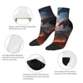 thumbnail image 5 of Rateoe Fire Sky Dragon Pattern Quarter Crew Socks,Toe Seamed Ankle Socks,Cotton Cushioned Breathable Athletic Crew Sports Socks, 5 of 7