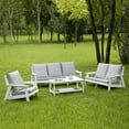 thumbnail image 5 of Trilenars Outdoor Loveseat, Sofa Chair With Cushion, HIPS Frames, Stainless Steel Hardware, Comfortable Armrests Garden Sofa Furniture For Porch, Balcony, Backyard, 5 of 9