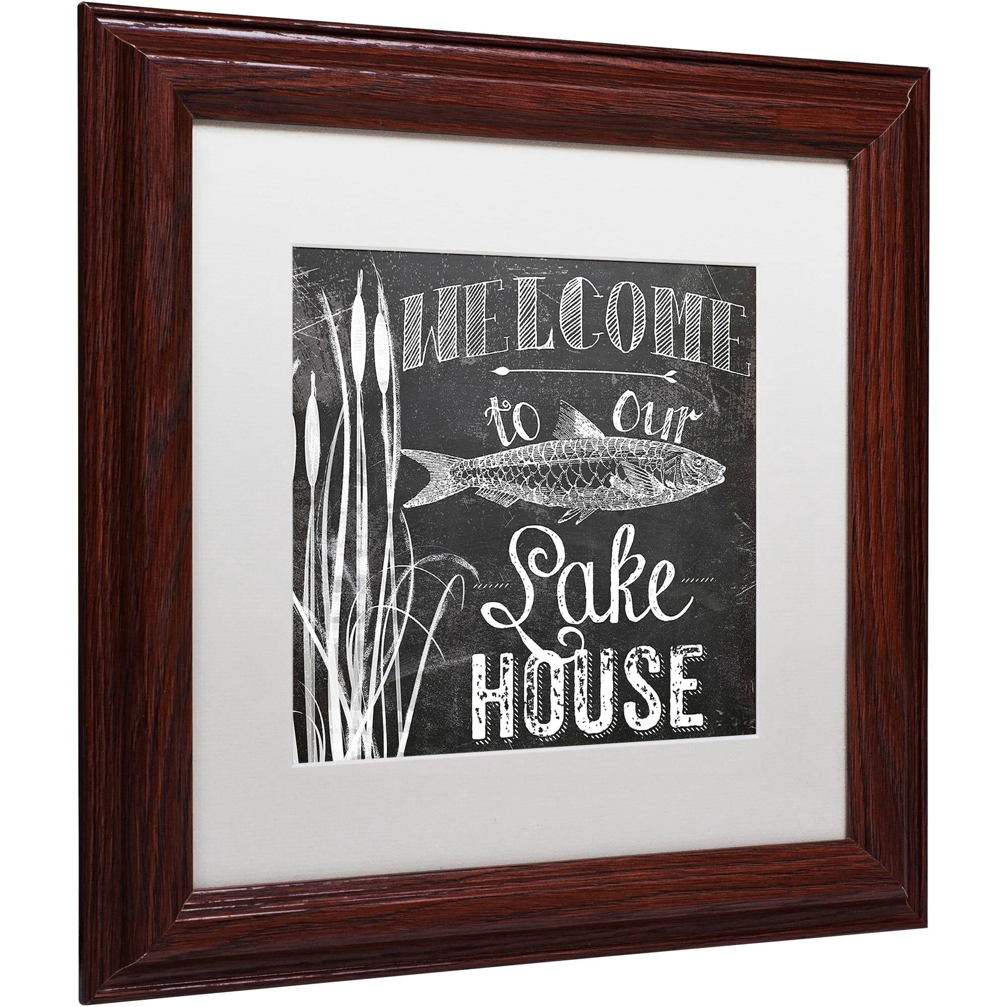 Trademark Fine Art "Lake House I" Canvas Art by Color Bakery White Matte, Wood Frame