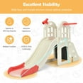 thumbnail image 6 of Costway 6-In-1 Large Slide for Kids Toddler Climber Slide Playset w/ Basketball Hoop Pink, 6 of 11