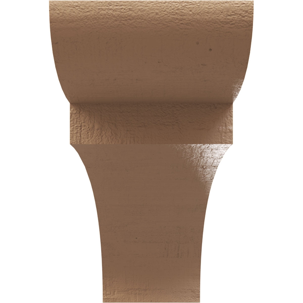 5"W x 30"D x 10"H Thin Yorktown Rough Cedar Woodgrain TimberThane Corbel, Primed Tan