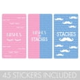 thumbnail image 3 of Mini envoltorios para barra de dulces Baby Gender Reveal - Pestañas o staches - 45 pegatinas, 3 of 5