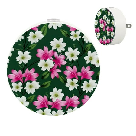 

YZUOUZY Lamp for Bedroom LED Lamp Bedside Lamps Set of 2 Plants White Pink Flowers Twigs