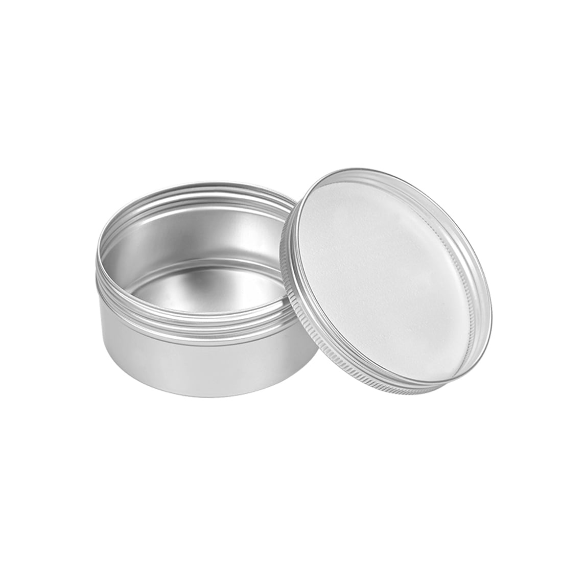 Uxcell 6.8oz 200ml Screw Top Lid Round Cans Tin Containers Aluminum