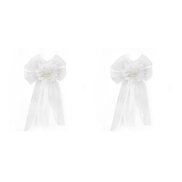 Sonducket Nudos de lazo con extremo de banco de boda, elegantes mezclados, interior o exterior, apariencia realista, bajo mantenimiento, par par pequeño 2Conjunto