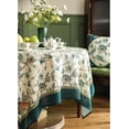 thumbnail image 2 of French Linen Pattern Tablecloth Soft Durable Floral Table Cloth Designer Kitchen Dining Tablecloth for Rectangular Tables for Parties Christmas 52"x 52", 2 of 5