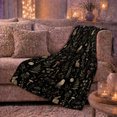 thumbnail image 6 of Mystical Forest Creatures Apothecary Botanical, Mystical Woodland Scene, Warm Flannel Blanket for Cabin and Lodge, Bird Lovers Valentine's Day Gift, Festive Home Decor, 6 of 9