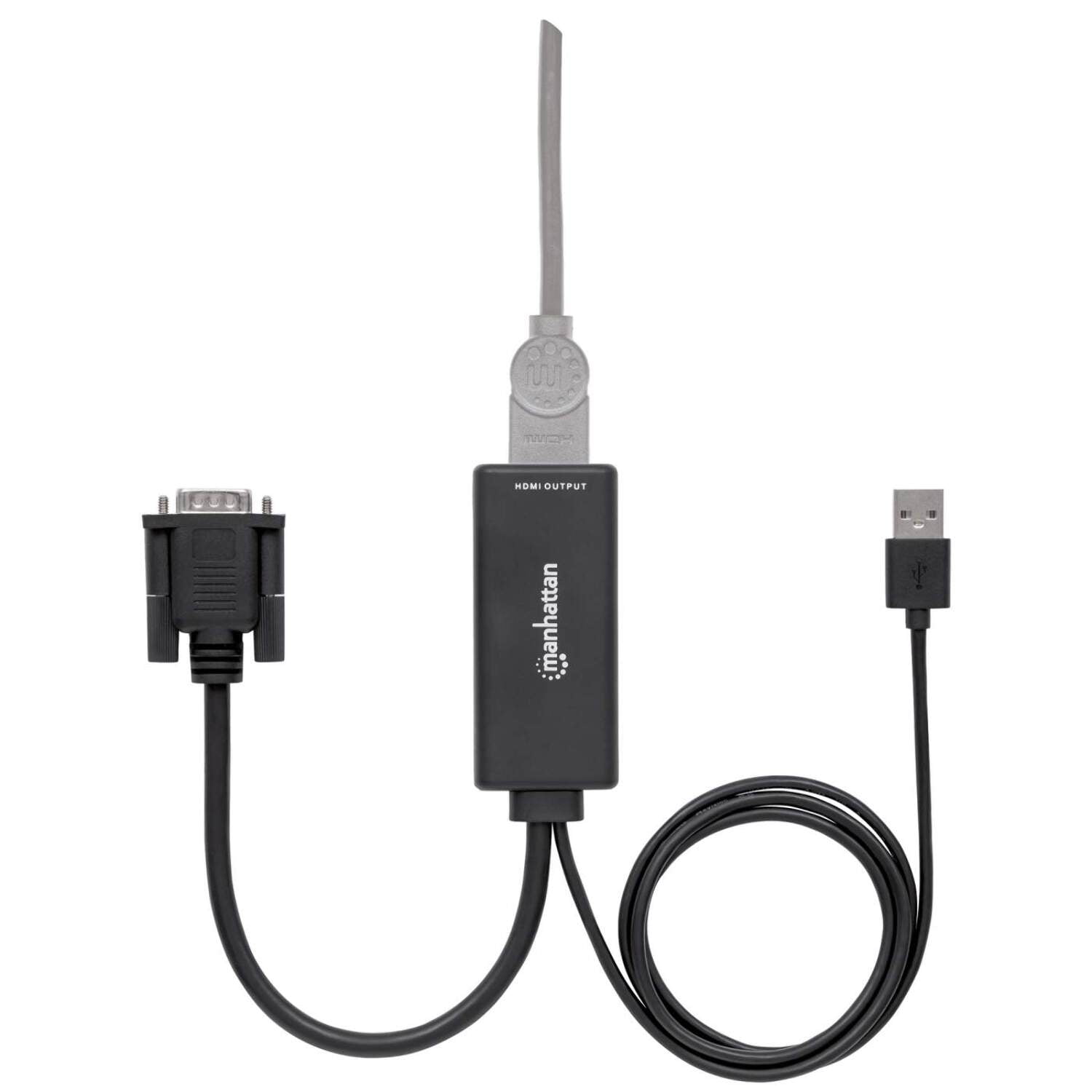 Manhattan VGA and USB to HDMI Converter, 1080p@60Hz, 24-bit color depth