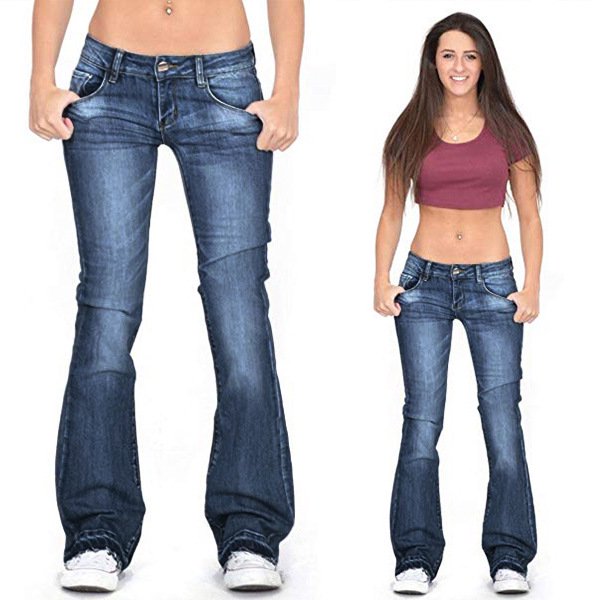 Sysea Women S Flared Jeans Slim Fit Stretch Skinny Jeans Long Pants