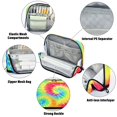 thumbnail image 4 of Standing Pencil Case with Base Large Capacity Stationery Pouch Pen Bag with Zipper for Women Men Tie-dyed Colorful Spiral Pattern, 4 of 7