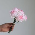 thumbnail image 1 of XmhyTop 2 ramos de flores artificiales de tacto real, flores falsas para decoración de bodas, oficina, hogar, arreglos florales, flores artificiales para decoración (Q20, 10,2 pulgadas de largo), 1 of 5