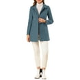thumbnail image 3 of MODA NOVA Juniors Peter Pan Collar Double Breasted Long Sleeve Winter Coat, 3 of 7