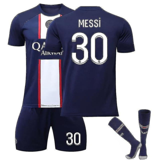 Messi #30 Jersey Local 2022-2023 Nueva temporada Camisetas de fútbol de París Jersey Set-22-23 Messi 30-adultos L (175-180CM) BmatwkZeng Bmatwe Jersey