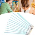 thumbnail image 4 of 12Pcs Art Paint Brushes Drawing Fan Shaped Artist Brush Long Rod Set Supplies, 4 of 5