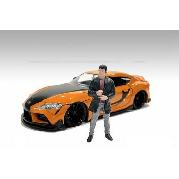 Car Meet 3 Figure 3, Black - American Diorama 76428 - 1/24 scale Figurine - Diorama Accessory