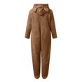 thumbnail image 6 of Womens Onesie Pajamas,Winter Warm Hooded Jumpsuit Loungewear Zip Up Sleepwear Plus Size, 6 of 6
