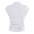 thumbnail image 6 of yueewhu Women's Going Out Basic Tank Tops Mock Neck Spring Clothes Sleeveless Cute Shirts Summer Y2K Sexy Outfits 2026 (White, L), 6 of 6