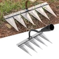 thumbnail image 5 of 4/5/6/7-Tooth Dethatcher Rake Metal Yard Rake Weeding Hoe Rake Weeding Scarifier Artifact Agricultural Tools Garden Cultivator, 5 of 9