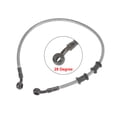 thumbnail image 4 of 60cm 23.62" Motorcycle Braided Steel Brake Clutch Oil Hoses Line Pipe Clutch Throttle Gas Line Fuel Pipe Silver Tone, 4 of 6