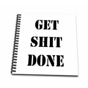 3dRose GET SHIT DONE - Mini Notepad, 4 by 4-inch