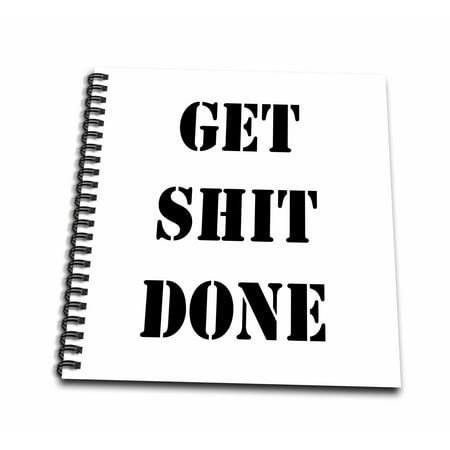 3dRose GET SHIT DONE - Mini Notepad, 4 by 4-inch