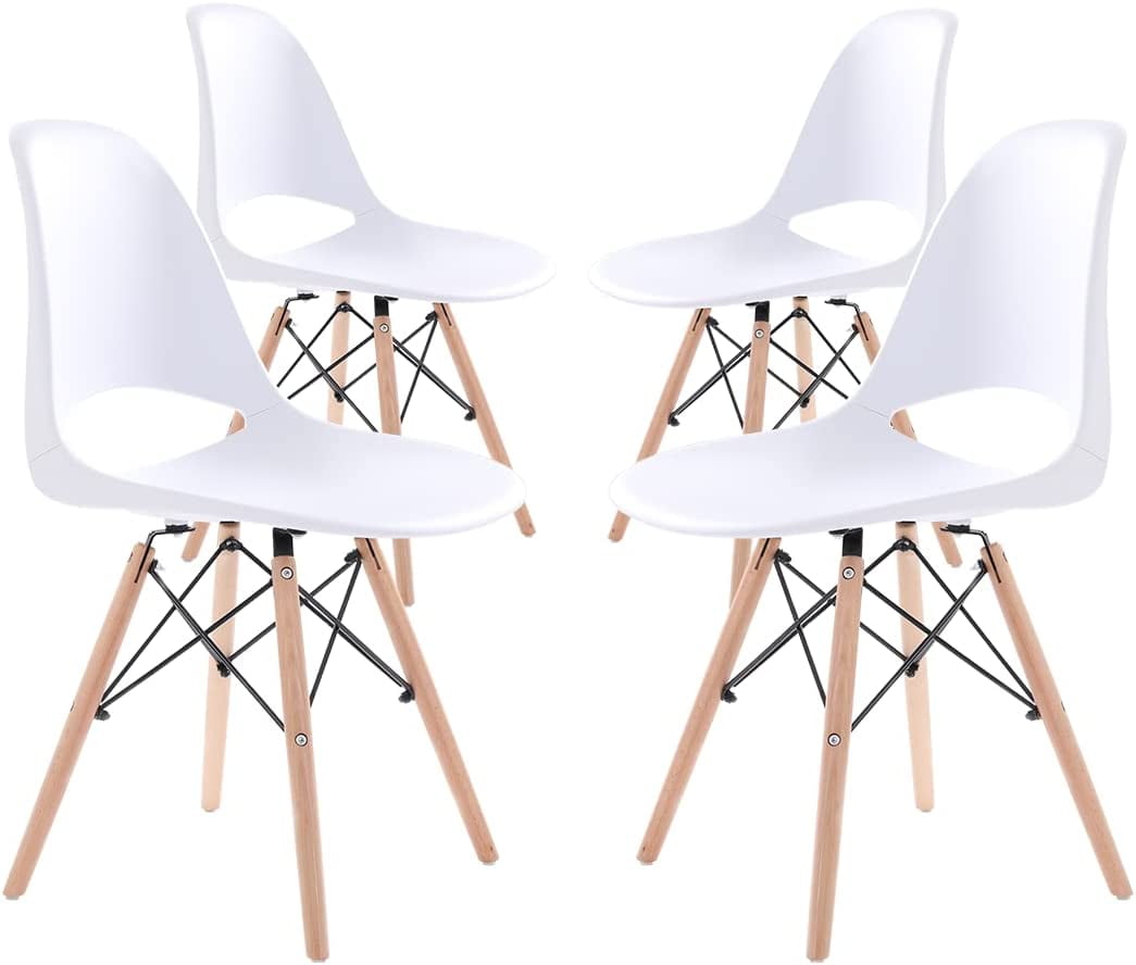 COMHOMA Dining Chair PVC Plastic Lounge Chair Kitchen Dining Room Chair