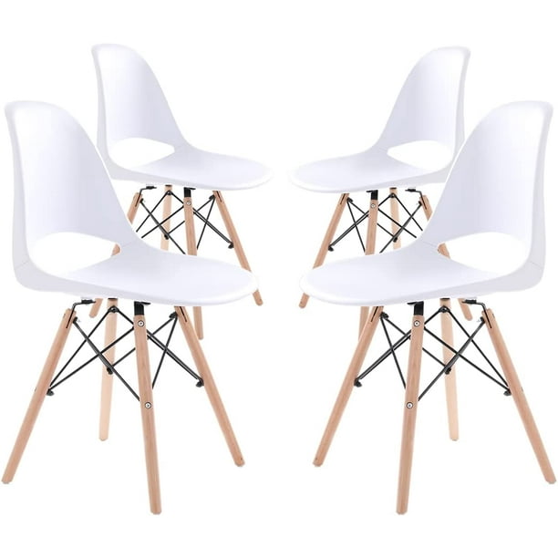 COMHOMA Dining Chair PVC Plastic Lounge Chair Kitchen Dining Room Chair