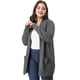 thumbnail image 3 of Cárdigan Suéter Frente Abierto Collar De Chal Agnes Orinda Gris 3XL, 3 of 6