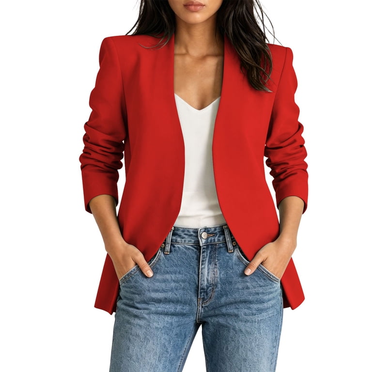 womens red dress jackets Ladies - Red Double-Breasted Jacket Dress - Size: 6