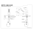 thumbnail image 2 of Kingston Brass KB705 Single-Handle 1-or-3 Hole Deck Mount Pull-Out Sprayer Kitchen Faucet in Oil Rubbed Bronze, 2 of 4